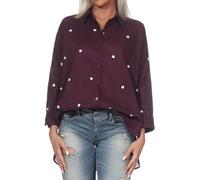 ONLY Onlnew Lina Grace Ls EMB Shirt Noos WVN Chemise à Manches Longues avec Fermeture à Boutons, Vin, S Femmes
