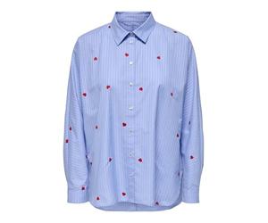ONLY Onlnew Lina Grace Ls Stripe EMB Shirt Blouse Femme