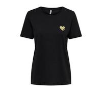 T-shirt femme Only Onlkita Life Noir XS