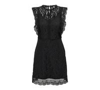 ONLY Onlnew Karo Life SL Lace Dress WVN Robe en Dentelle, Noir, S Femmes