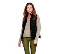 Only ONLNEWCLAIRE Quilted Waistcoat OTW Noos, Manteau Femme, Black/Detail:Pipping Tone in Tone, XS