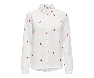 ONLY Onlnoella-Mia L/S Kiss Shirt WVN CS, Cloud Dancer, L Femmes