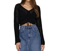 ONLY Onlnola L/S Ruching Ex KNT Pull, Noir, L