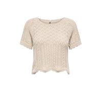 Only Onlnola Life S/S KNT Nca Pull pour Femme, Beige, XS