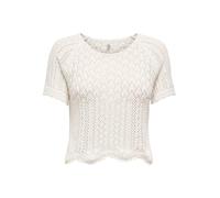 Only Onlnola Life S/S KNT Nca Pull pour Femme, Cloud Dancer, L
