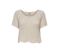 ONLY Onlnola Life S/S Pullover KNT Nca Pull, Cloud Dancer, S Femme