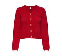 ONLY Onlnolan Life Ls Jacket KNT Veste, Rouge, S Femme