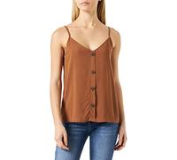 ONLY Onlnova Life Button Débardeur uni Ptm Hauts, Toffee, 38 Femme