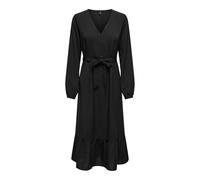 ONLY Onlnova Life Elite Amy Robe Longue Solide, Noir, L Femme