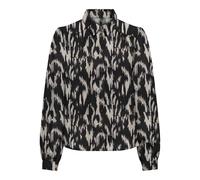 ONLY Onlnova Life Elite L/S Emma T-Shirt AOP Haut, Noir/OOP : 590 Rough Animal, L Femme