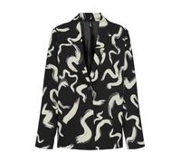 ONLY Onlnova Life Elite L/S Pimo Blazer AOP, Noir/Blanc : 595 Lé Téxt, XS Femme