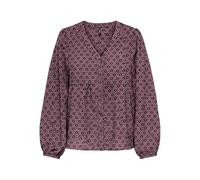 ONLY Onlnova Life Vis L/S Ebba Top, Bordeaux, S Femmes