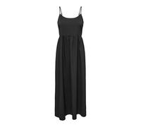 ONLY Onlnova Life Vis Leka Robe Longue Unie pour Femme, Noir, XL