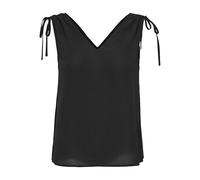 ONLY Onlnova Life VIS S/L Ruching Top Solid pour Femme, Noir, XS