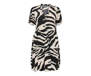 ONLY Onlnova Life Vis S/S Thea Dress AOP, Noir, S Femmes