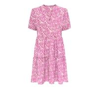 ONLY Onlnova Life Vis S/S Thea Dress AOP, Rose Vif, L Femmes
