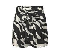 ONLY Onlnova Life Vis Talia Shorts AOP, Noir, M Femme