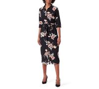 ONLY Onlnova LUX 3/4 Shirt Dress PTM Robe Maxi, Noir/AOP : Fleur Romantique, 38 Femme