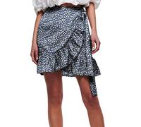 ONLY ONLOLIVIA Wrap Skirt WVN Noos, Jupe Femme, Blue Mirage/AOP:Tonal Ditsy, S
