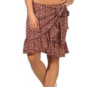 ONLY ONLOLIVIA Wrap Skirt WVN Noos Jupe, Henné/AOP : Deux Tons de Fleurs, XL Femme