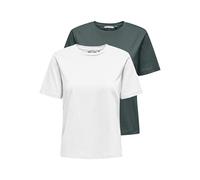 ONLY Onlonly S/S Tee Noos 2 Pack T-Shirt, Baume Green, S (Lot de 2) Femmes