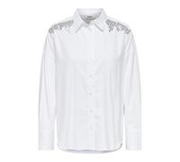 ONLY Onloregon Leana Life Ls Embeli T-Shirt WVN, Blanc éclatant, M Femmes