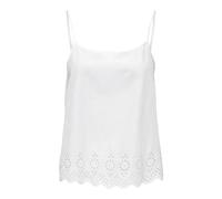 ONLY Onlou Life EMB Débardeur Singlet PTM pour Femme, Blanc éclatant., S