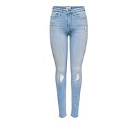 ONLY ONLPAOLA Life HW SK DNM AGI285 Noos, Bleu Jeans Clair, XL Femme