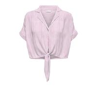 ONLY Onlpaula Life S/S Tie Shirt WVN Noos, Blanc., M