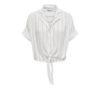 ONLY Onlpaula Life S/S Tie Shirt WVN Noos Chemise féminine Courte avec détail noué, Cloud Dancer, M Femmes