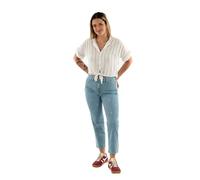 ONLY Onlpaula Life S/S Tie Shirt WVN Noos Chemise féminine Courte avec détail noué, Cloud Dancer, S Femmes