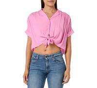 ONLY Onlpaula Life S/S Tie Shirt WVN Noos Chemisier à Manches Courtes, Rose, S Femme