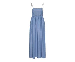 Only Onlpema Long String Smock Dress Robe Longue, Bleu Jeans Clair, S Femmes