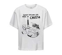 ONLY Onlpenny Life Reg S/S Food Top Box JRS, Blanc éclatant., M
