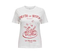 ONLY Onlpenny Life Reg S/S Food Top Box JRS, Blanc éclatant, S Femmes