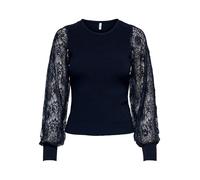 ONLY Onlperry Life Ls Mix O-Neck KNT, Bleu Nuit, XL Femme