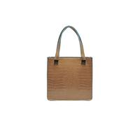 ONLY Onlpetra Croco PU Tote Bag, Sac à bandoulière Femme, Cognac/détail : Airy Blue Edge, Einheitsgröße