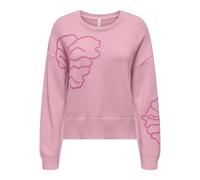 ONLY Onlpetra Ls Flower EMB O-Neck CC KNT Femme