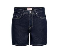 ONLY Onlphine DNM Noos Short en Jean avec Coupe Normale avec Fermeture à Boutons et Poches Avant, Bleu foncé Denim, L Femme