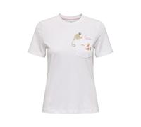 ONLY Onlpolli Life Reg S/S Pocket Top Box JRS, Blanc éclatant, S Femmes