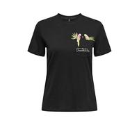 ONLY Onlpolli Life Reg S/S Pocket Top Box JRS, Noir, L Femmes