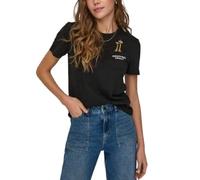 ONLY Onlpolli Life Reg S/S Pocket Top Box JRS T-Shirt, Noir, M Femmes
