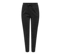 ONLY ONLPOPTRASH-ALYA Easy GLIT Pant PNT Pantalon, Noir/détails : Lurex argenté, L x 32L