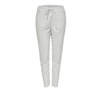 ONLY ONLPOPTRASH Easy Rush Stripe PNT Noos Pantalons, Cloud Dancer/Stripes:Black, XXSW / 32L Femme