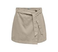 ONLY Onlprime Hw Belt Wrap Skirt PNT Jupe Courte, Plaza Taupe, L Femmes