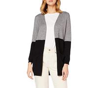 ONLY ONLQUEEN L/S Long Cardigan KNT Noos Gilet, Mélange de Gris Moyen/Rayures : Noir, S Femme