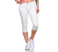 ONLY Onlrain Life Reg SK Knickers DNM Noos Pantacourt, Blanc, S Femme
