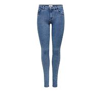 ONLY ONLRAIN Life REG Skinny DNM Noos Jeans, Denim Bleu Moyen. Détails : pim430, S / 34L Femme