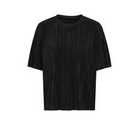 ONLY Onlravenna S/S Plisse Top Noos JRS Haut, Noir, M Femme