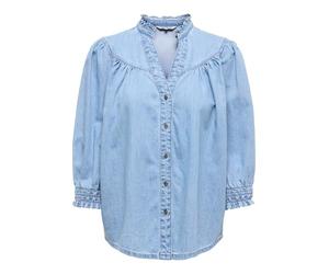 ONLY Onlraya T-Shirt 3/4 DNM AKM Noos, Bleu Jeans Clair, XS Femmes